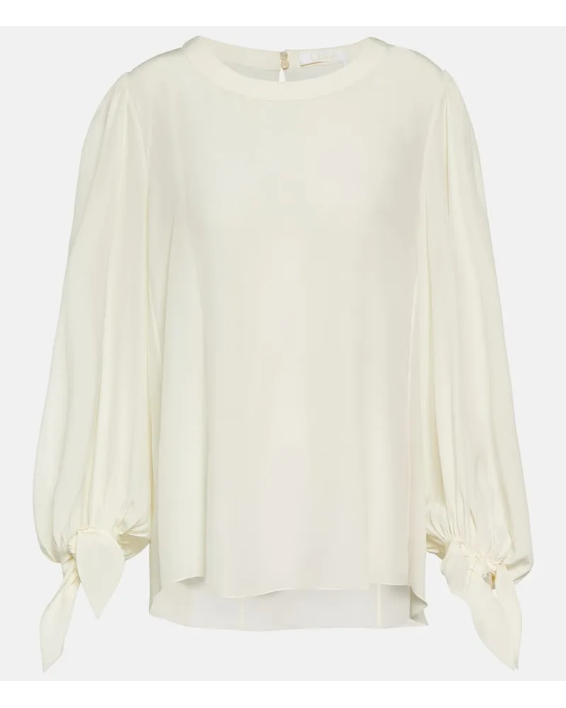 Chloé ChloÃ© Blusa in crÃªpe de chine Neutro