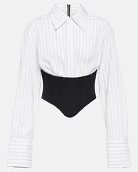 Dion Lee Camicia Corset in cotone a righe Multicolore