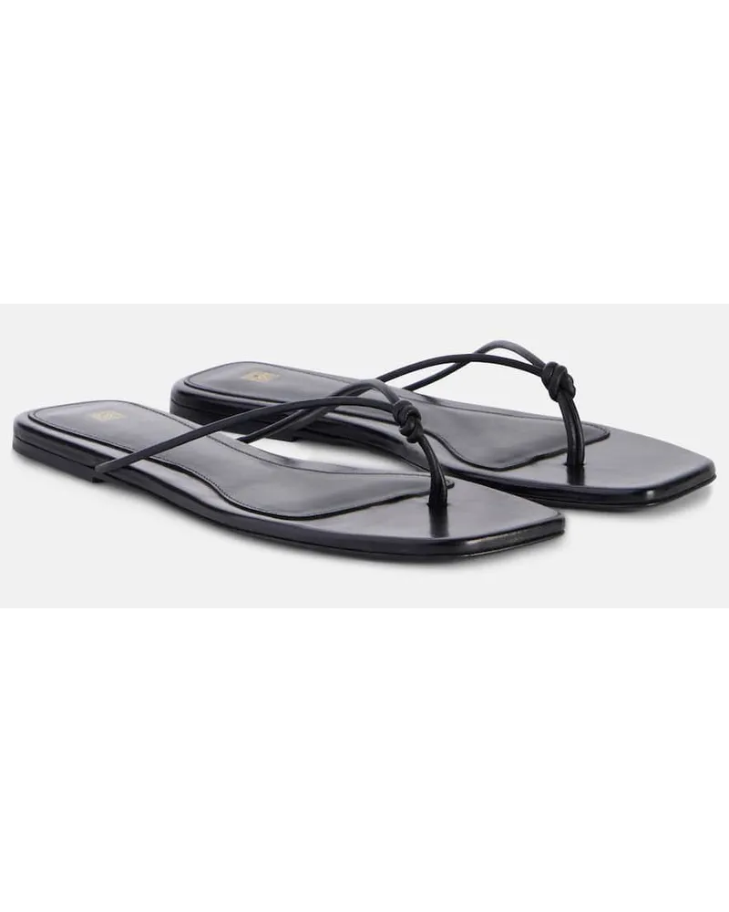 Totême Sandali infradito The Knot in pelle Nero