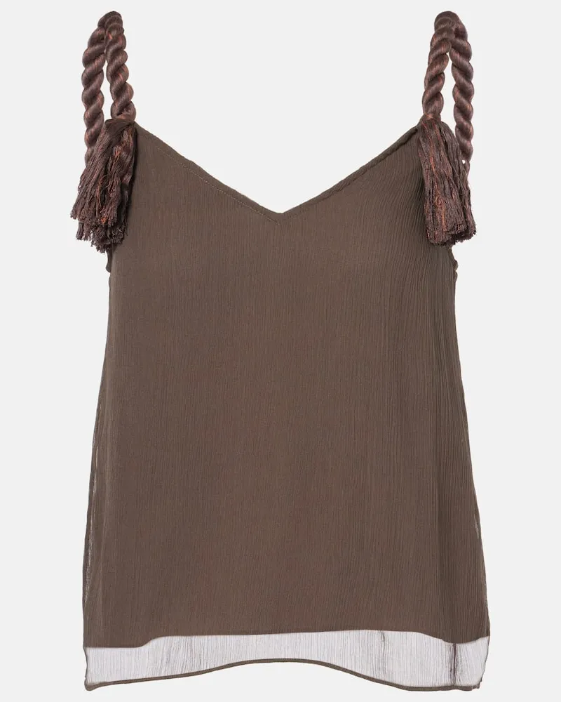 J.W.Anderson Camisole con nappine Marrone