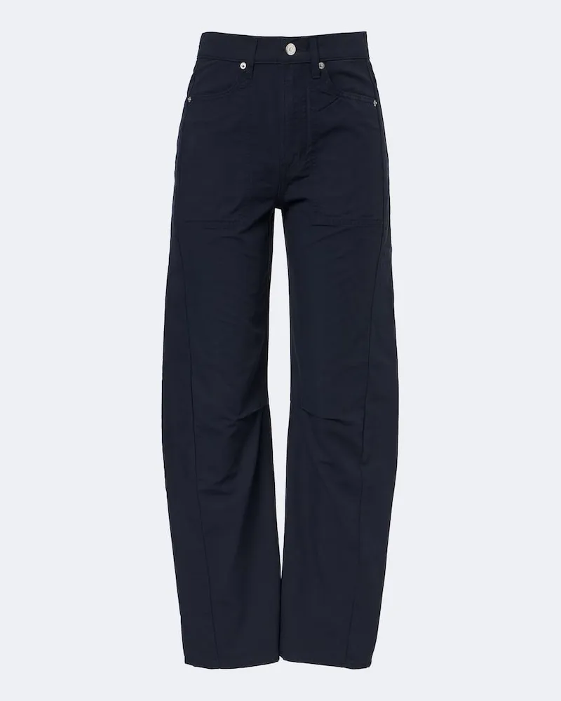 Veronica Beard Pantaloni barrel Sloan in cotone Blu
