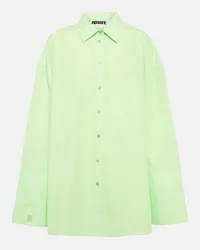 ROTATE Birger Christensen Camicia Lipy in popeline di cotone Verde