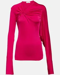 Victoria Beckham Top in jersey Rosa