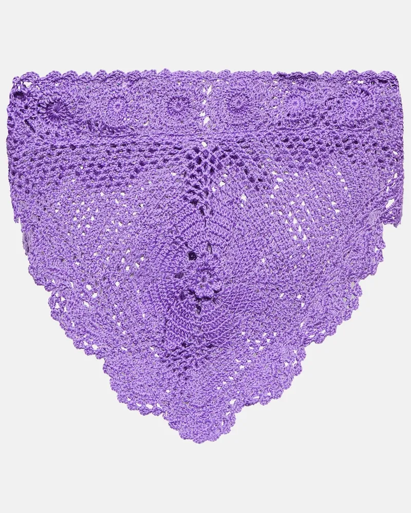 Anna Kosturova Top triangolare in crochet Viola