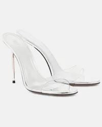 Paris Texas Mules Lidia 105 in PVC e pelle Argento