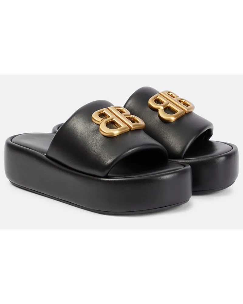 Balenciaga Sandali Rise BB in pelle con platform Nero