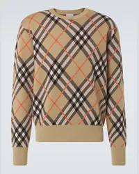 Burberry Pullover in misto lana Burberry Check Beige