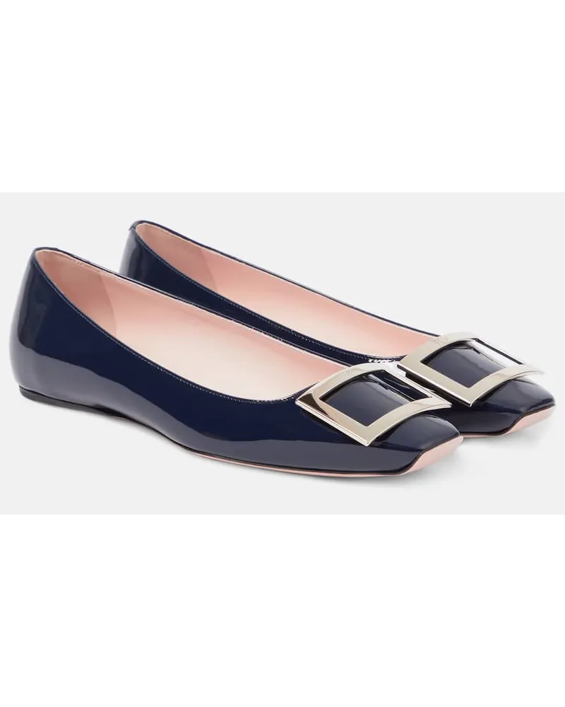 Roger Vivier Ballerine Trompette in vernice Blu