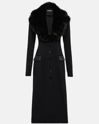 Dolce & Gabbana Cappotto in georgette di misto seta Nero