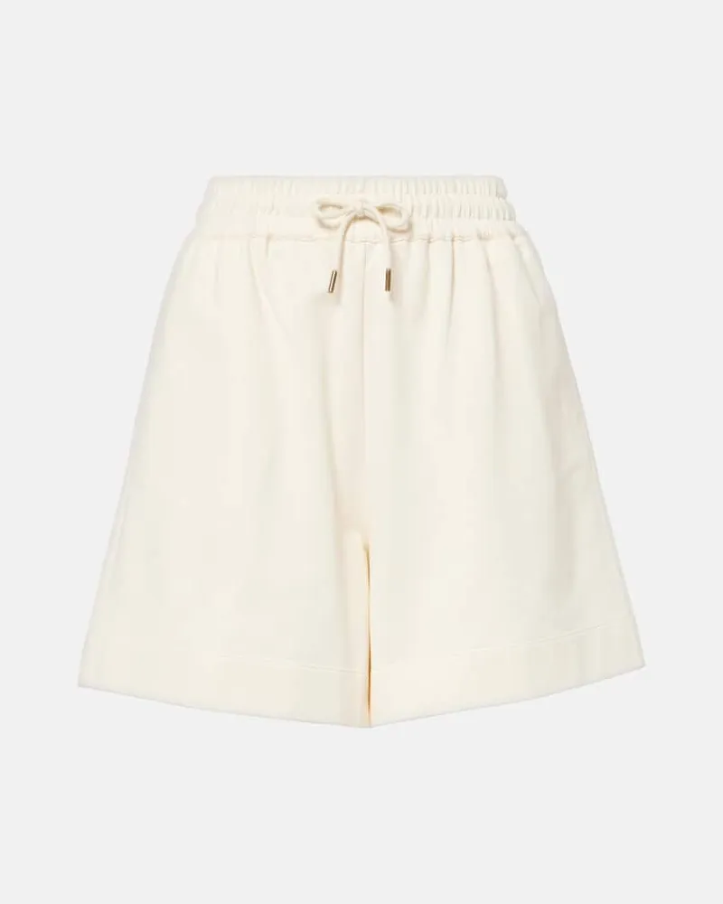 Moncler Shorts in jersey di cotone Bianco