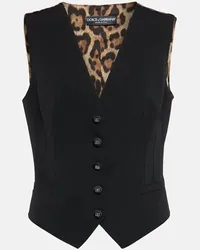 Dolce & Gabbana Gilet in misto lana Nero