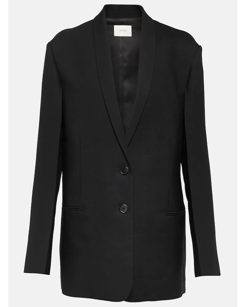 The Row Blazer monopetto in lana con mantella Nero