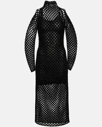 Alaïa Alaïa Abito lungo in rete Nero