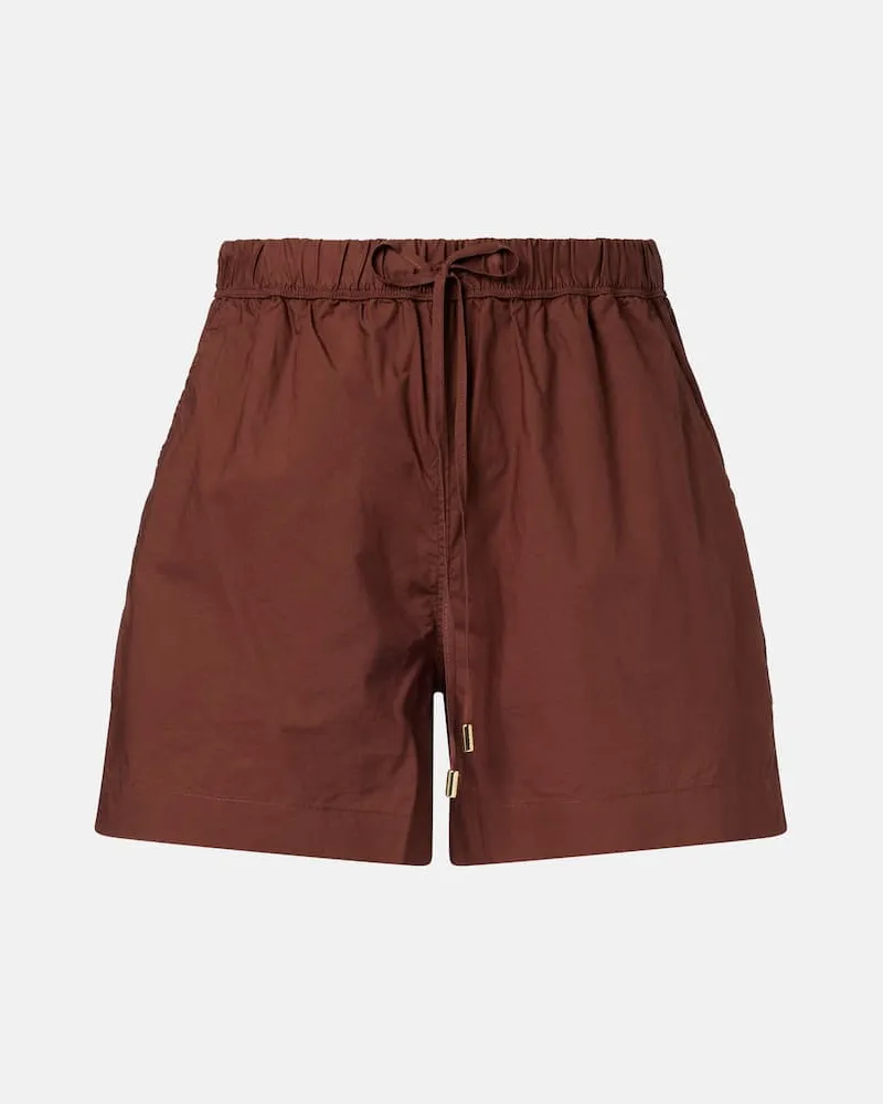 Heidi Klein Shorts Grasse in popeline di cotone Marrone