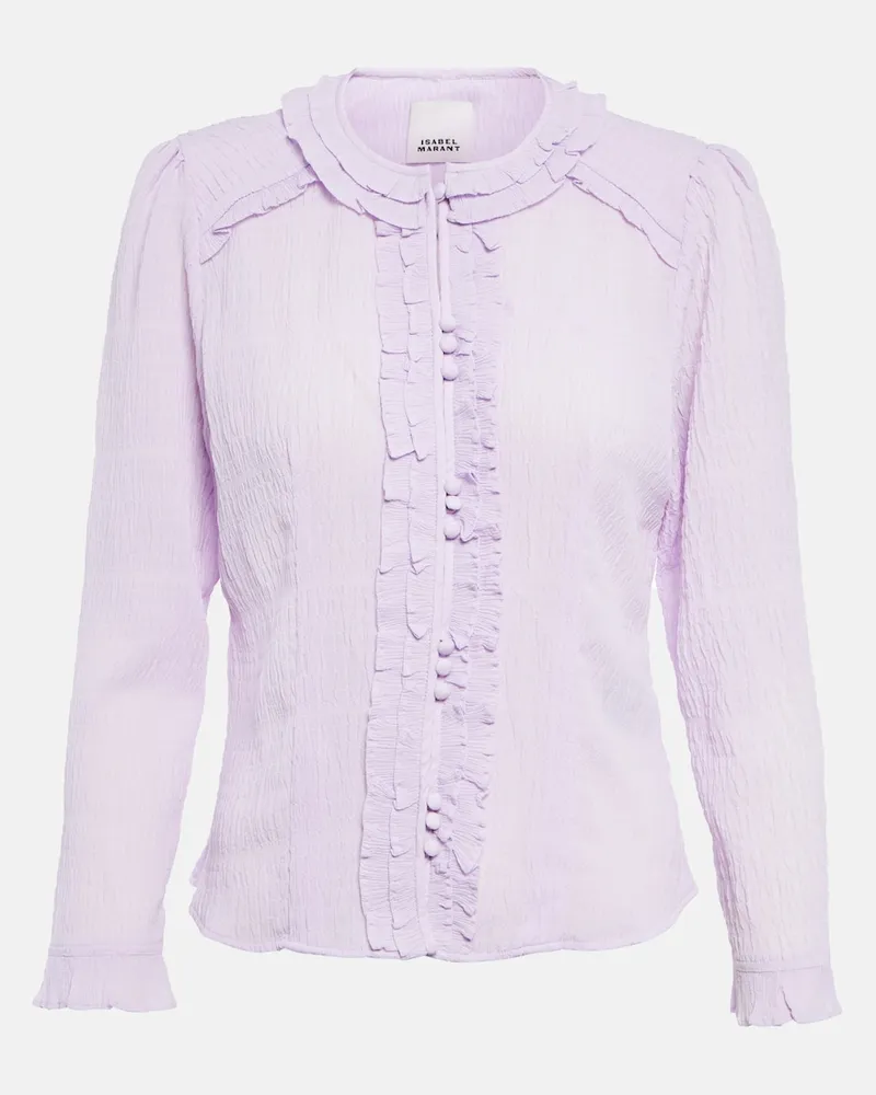 Isabel Marant Top Georgia arricciato Viola