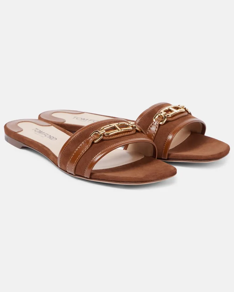 Tom Ford Sandali Whitney Stadium T in pelle Nero