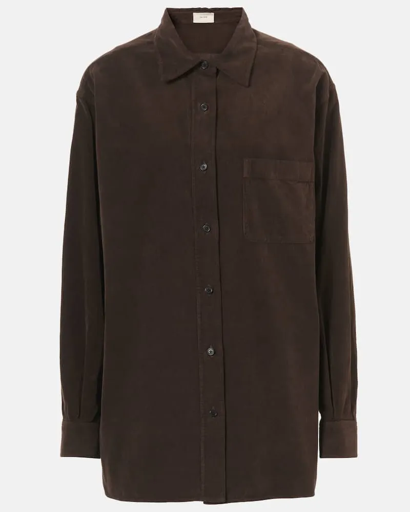 The Row Camicia Nesson in cotone Marrone