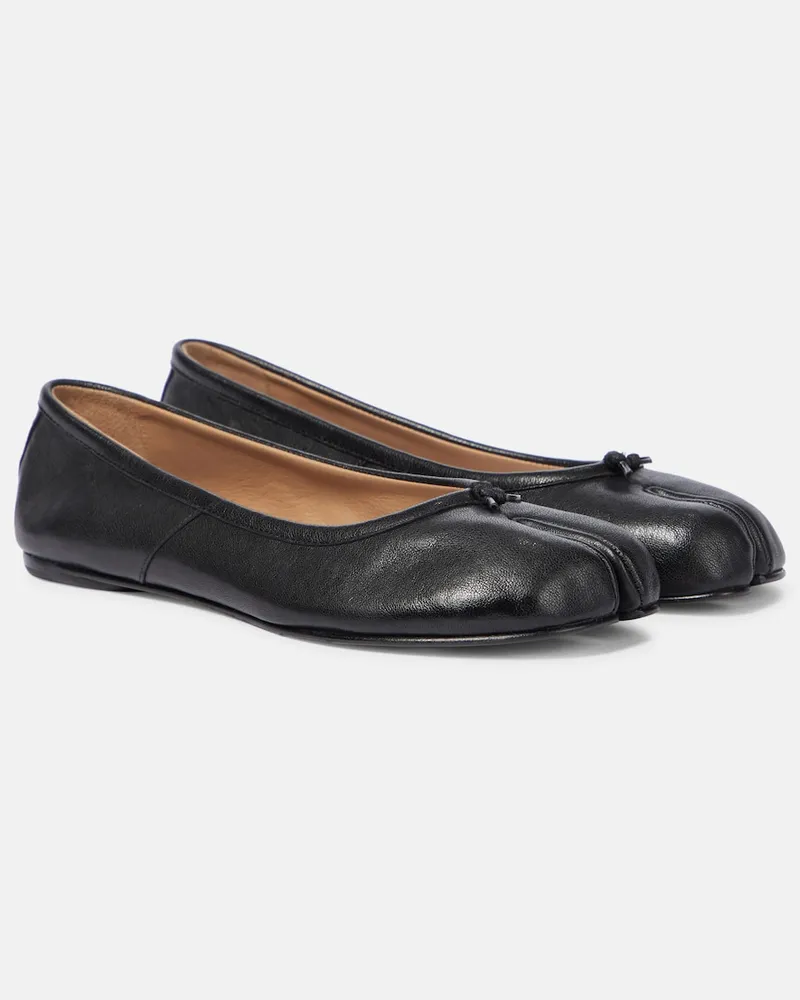 Maison Margiela Ballerine Tabi in pelle Nero