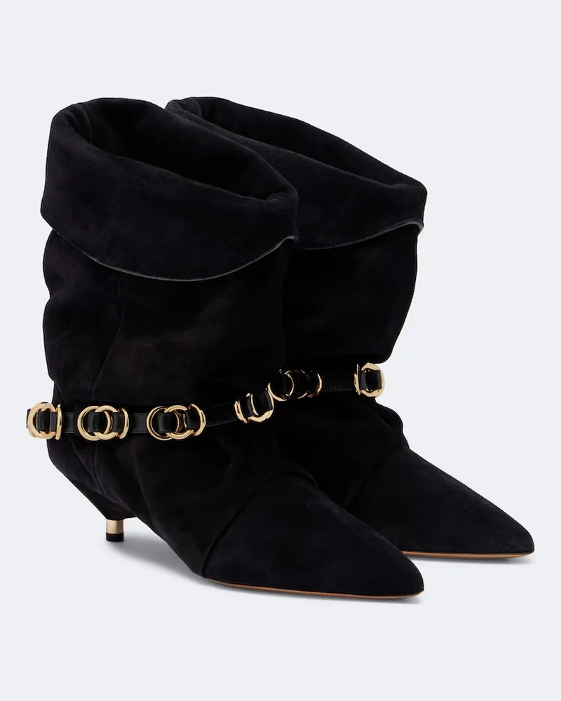 Isabel Marant Stivaletti Edrik in suede Nero
