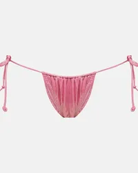 Norma Kamali Bikini a triangolo metallizzato Rosa