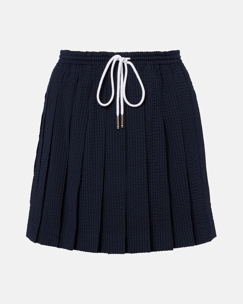 Thom Browne Minigonna plissÃ© in lana Blu