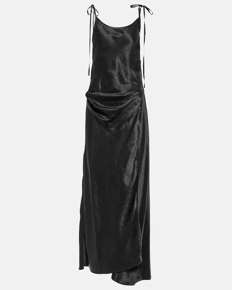 Acne Studios Abito lungo in raso Nero