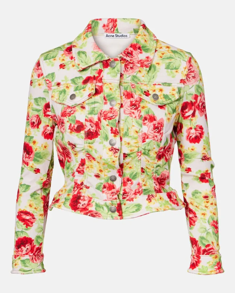 Acne Studios Giacca di jeans Ojalva con stampa floreale Rosa