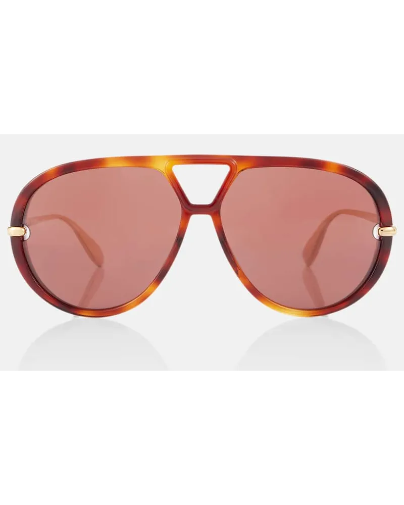 Bottega Veneta Occhiali da sole aviator Drop Marrone