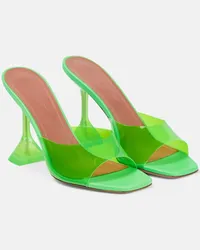 Amina Muaddi Mules Lupita in PVC Verde