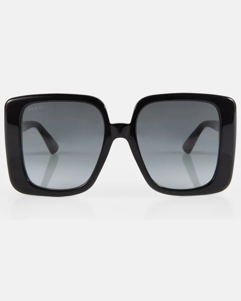 Gucci Occhiali da sole squadrati oversize Nero