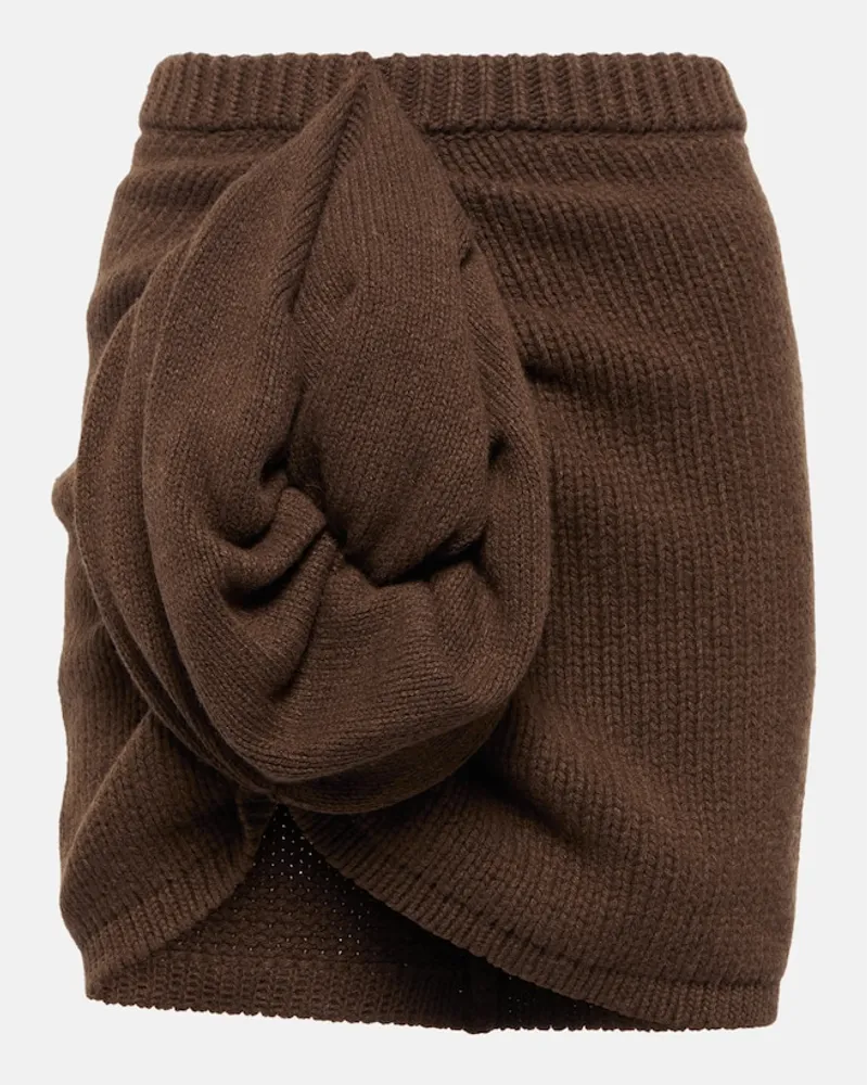Magda Butrym Minigonna in cashmere Marrone