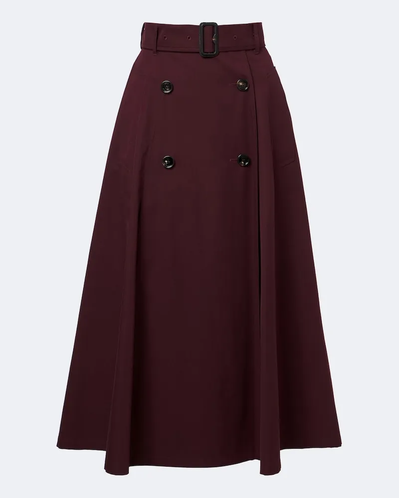 Burberry Gonna midi Brenda in cotone Rosso