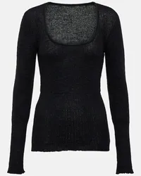 Jacquemus Pullover Ascua in misto mohair e alpaca Nero