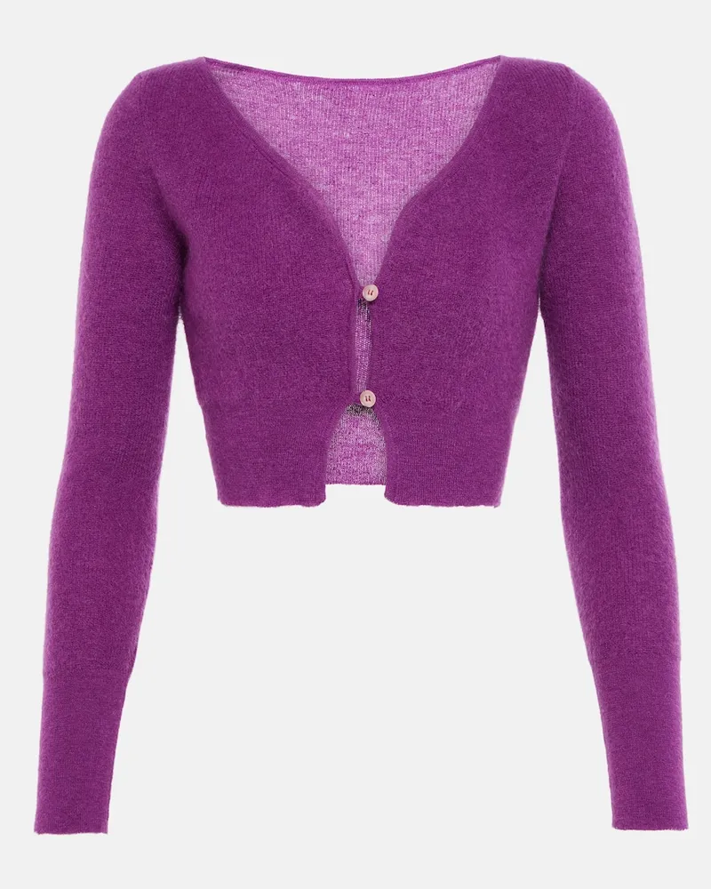 Jacquemus Cardigan Alzou in misto mohair Viola