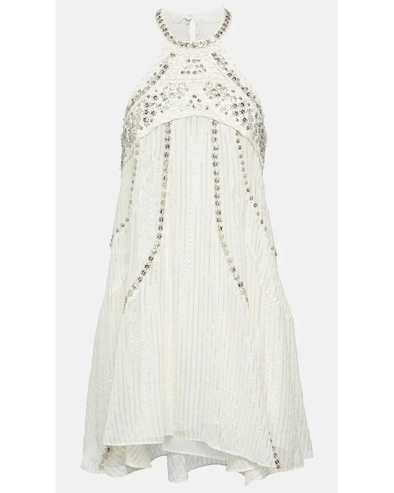 Isabel Marant Miniabito Orfra in misto seta Bianco