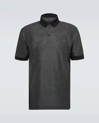 Giorgio Armani Polo in cotone e seta Grigio