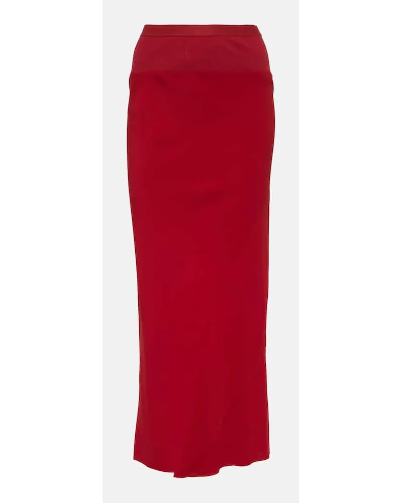 Rick Owens Gonna midi a vita alta Rosso