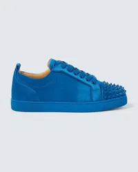 Christian Louboutin Sneakers Louis Junior Spikes in suede Blu