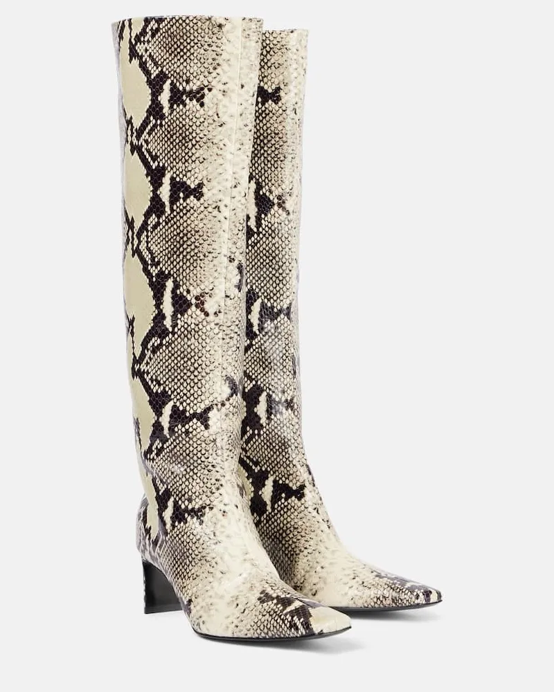 KHAITE Stivali Ona 55 in pelle stampata Multicolore
