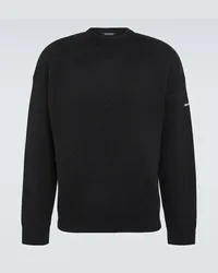 Balenciaga Pullover oversize in lana vergine Nero