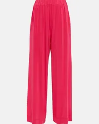 Max Mara Pantaloni Emilia in jersey a gamba larga Rosa