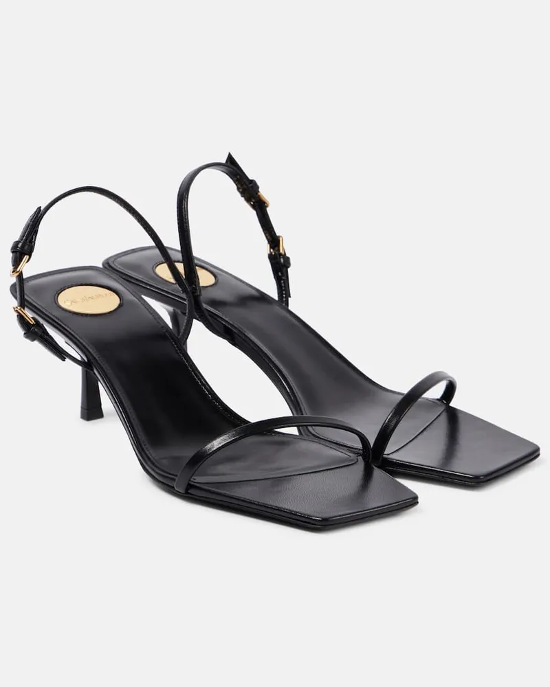 Saint Laurent Sandali Jaspe in pelle Nero