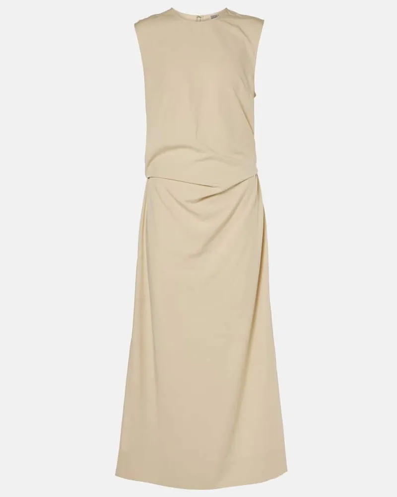 Totême Abito midi con fiocco Beige