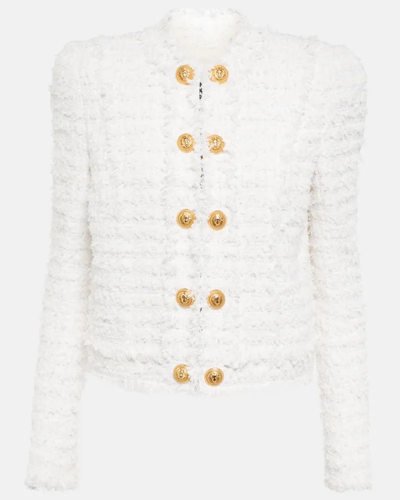 Balmain Giacca in tweed Bianco
