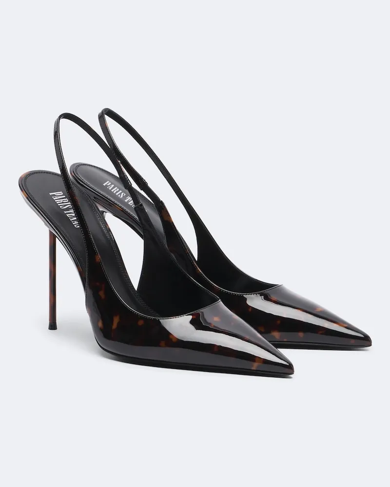 Paris Texas Pumps slingback Lidia in vernice Marrone