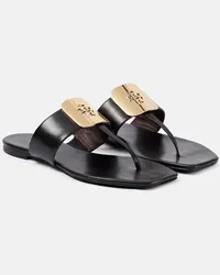 Tory Burch Sandali infradito Georgia in pelle Nero