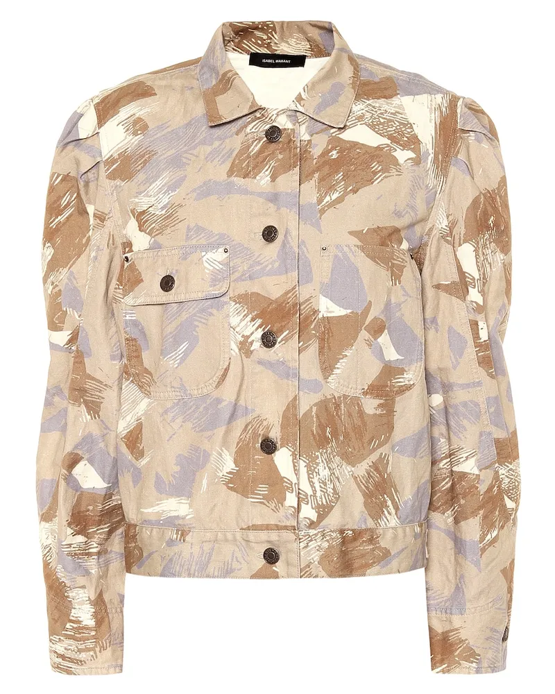 Isabel Marant Giacca Itora in cotone e lino Beige