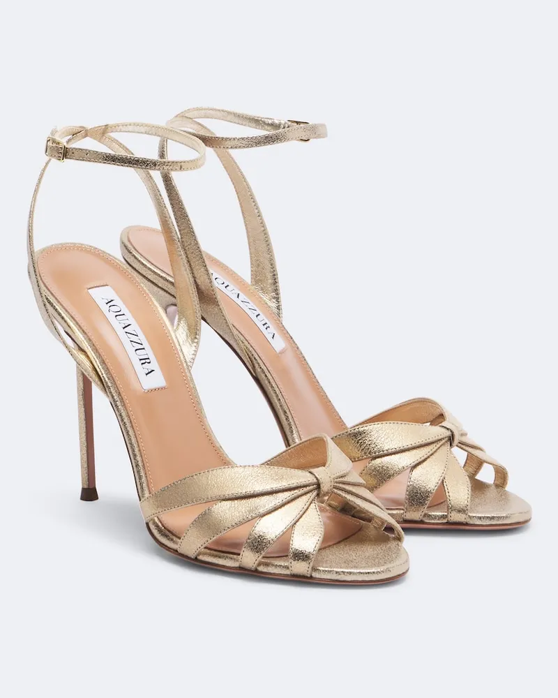 Aquazzura Sandali Soulmate in pelle metallizzata Oro