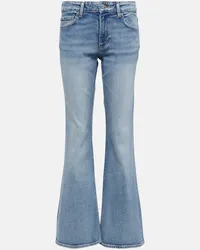 Ganni Jeans flared a vita media Blu