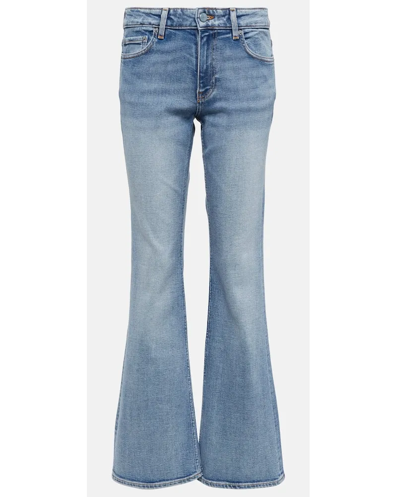 Ganni Jeans flared a vita media Blu